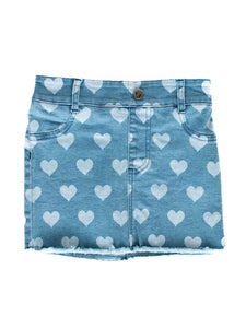 Heartthrob Printed Denim Skirt